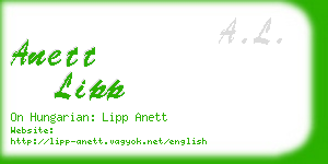 anett lipp business card